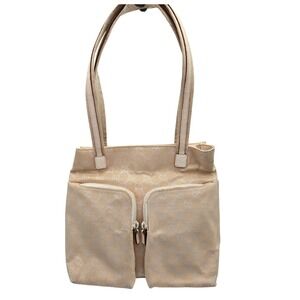 Gucci GG Canvas Tote Bag Beige Shoulder‎ Bag Classic Purse Designer Handbag